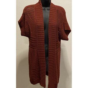Coldwater Creek Womens Size M Short Sleeve Open Cardigan